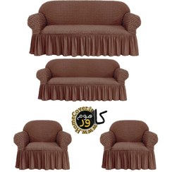 تصویر کاور مبل ۷ نفره چستر دامن دار مدل لاکرا پفکی 