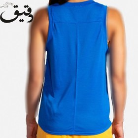 تصویر تاپ ورزشی بروکس زنانه Brooks Distance running top آبی BROOKS WOMEN DISTANCETANK