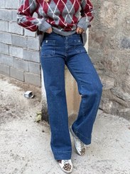 تصویر شلوار جین طرح منگو مدل جیب پاکتی 