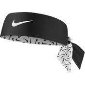 تصویر هد بند و مچ بند زنانه سیاه برند nike N.100.3620.189.OS N1003620-189 Dri Fit Head Tie 2.0 Çift Taraflı Saç Bandı