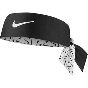 تصویر هد بند و مچ بند زنانه سیاه برند nike N.100.3620.189.OS N1003620-189 Dri Fit Head Tie 2.0 Çift Taraflı Saç Bandı