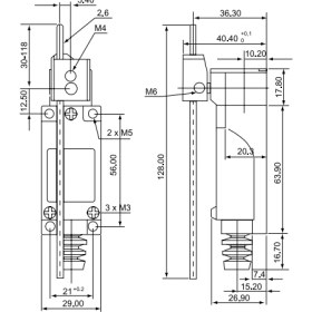 تصویر لیمیت سوییچ میله ای رگلاژی 