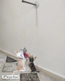 تصویر اسباب بازی چوب ماهیگیری دیواری گربه 
