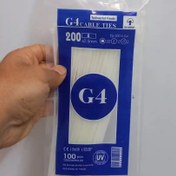 تصویر بست کمربندی پلاستیکی با طول 20 سانتیمتر عرض 2.5 میلیمتر G4 cable tie