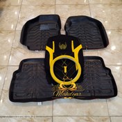 تصویر روکش صندلی خودرو پراید111هاچبک پک کامل پارچه جودون برزنت سنگین - مشکی بند زرد 