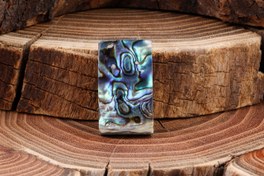 تصویر نگین مستطیلی صدف آبالون 