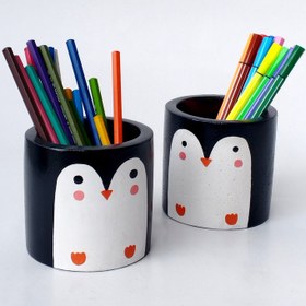 تصویر جامدادی رومیزی مدل پنگوئن 01 