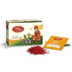 تصویر چای سبز کیسه‌ای زعفرانی سحرخیز 