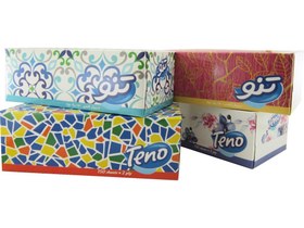 تصویر دستمال کاغذی تنو رومیزی جعبه ای 300 برگ ( پک 4عددی) پدیده شاپ دستمال کاغذی