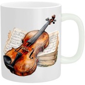 تصویر ماگ پاد آفرین مدل ویالون زیبا کد 1254 