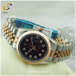 تصویر ساعت مچی زنانه رولکس مدل دیت جاست فول استیل 