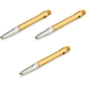 تصویر شفت دارت آلومینیومی چرخشی HARROWS بلند بسته سه عددی | طلایی 