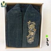 تصویر حوله تن‌پوش مدل گل"رز"گلدوزی 