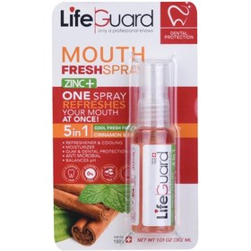 تصویر خوشبو کننده دهان با طعم نعناع و Mouth freshener with mint and cinnamon flavor of Life Guard brand