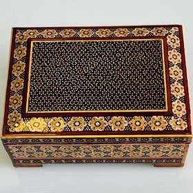 تصویر جعبه جا جواهری خاتم 