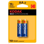 تصویر باتری قلمی کداک 2 عددی مکث ( kodak aa max super ) - جعبه ی 12 تایی 