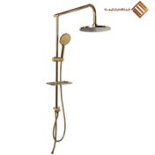 تصویر دوش حمام DOP - 1712 طلایی براق (G)، رسوب‌شکن اتومات گرد 