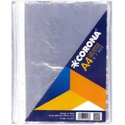 تصویر کاور پلاستیکی A4 کرونا بسته 100عددی 