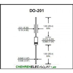 تصویر دیود فوق سریع MUR460 (بسته 25 عددی) MUR460