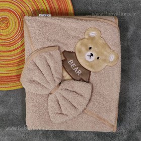 تصویر حوله دوتیکه گلدوزی سایز 90 