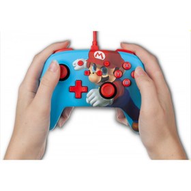 تصویر دسته نینتندو سوییچ مدل PowerA Enhanced طرح Super Mario PowerA Enhanced Wired Controller - Nintendo Switch - Super Mario