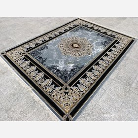 تصویر فرش ماشینی ۵۰۰ شانه طرح فرشته دودی سایز ۶ و ۱۲ متر 