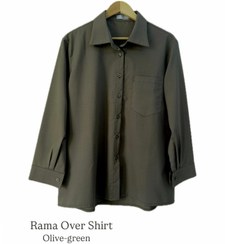 تصویر شومیز طرح راما سبز زیتونی Rama Over Shirt | Olive-green