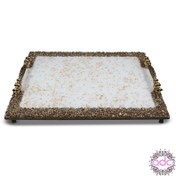 تصویر سینی رزینی با ورق طلا 