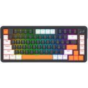 تصویر کیبورد گیمینگ ردراگون مدل Landshaker K714WBO با سیم RGB 