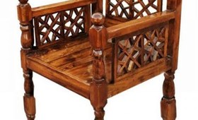 تصویر صندلی سنتی چوبی 60*60 کد 255 
