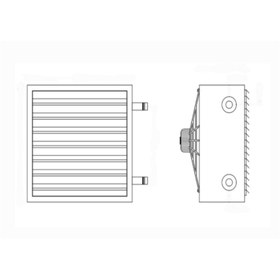 تصویر یونیت هیتر آب گرم 80w با فن 1400 دور جهان تهویه 