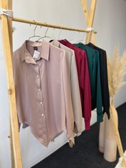 تصویر شومیز مجلسی گرهی کرپ ساتن لطیف فری سایز پیراهن مجلسی گرهی کرپ ساتن فری سایز