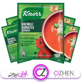 تصویر سوپ آماده ی گوجه فرنگی کنور همراه خامه 69 گرم knorr tomato soup with cream 6gr