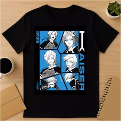 تصویر تیشرت طرح انیمه بلو لاک (Blue Lock) شخصیت کایزر (Kaiser) کد 1388 