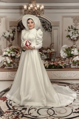 تصویر لباس عروس ساتن آمریکایی 