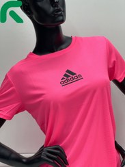 تصویر تی شرت زنانه ADIDAS پلی استر تنفسی کد 01 - صورتی / L 
