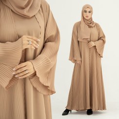 تصویر عبای پلیسه چهار تکه سایز ۵۲ رنگ سیاه 