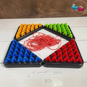 تصویر بازی فکری تریگل مدل مثلث زنجیره‌ای مناسب خردسال و کودک 