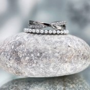 تصویر انگشتر نگین مروارید نقره ای 