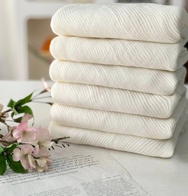 تصویر شال دخترانه/ زنانه جنس ابریشم کبریتی سفید مجلسی وارداتی با قیمت عالی - سفید Women's white shawl