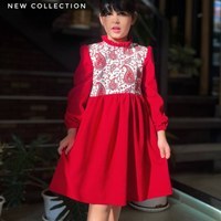 تصویر پیراهن دخترانه نگارین یلدایی - سایز 