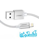 تصویر کابل شارژ و دیتا 2.4 آمپر Lightning به USB 2.0 یوگرین مدل US155 سری 80822 