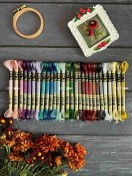 تصویر پک 28 عددی نخ متالیک دمسه (شاین دار) 