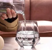 تصویر لیوان شش ضلعی دلی بسته ۶ عددی طرح دار 