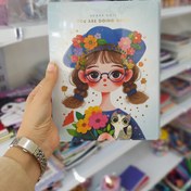 تصویر کلاسور A5 با جلد سخت - دختر گل گلی 