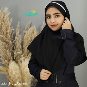 تصویر مقنعه تل دار بروجرد سفید کد 2933 و 2932 