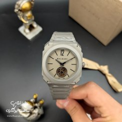 تصویر ساعت بولگاری توربیلون تمام نقره ای BULGARI OCTO FINISSIMO Tourbillon بولگاری ( Bvlgari )