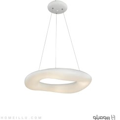 تصویر چراغ آویز ام کی لایتینگ مدل LD1 با کاسه پلی کربنات و ریموت دار 