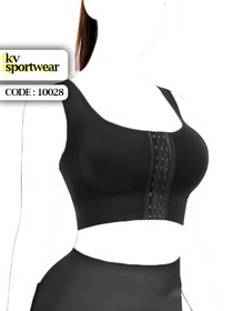 تصویر نیم تنه جلو قزن دار فیتنس زنانه کد 002 Womens Fitness Bustier Code 002