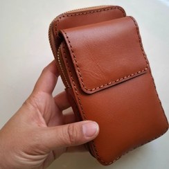 تصویر کیف موبایل کمری چرم طبیعی 